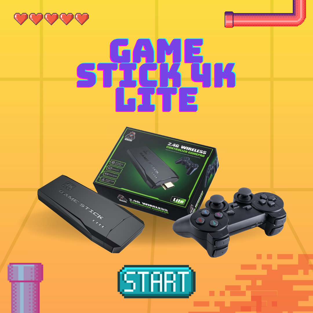 Stick De Videojuego Retro Con 2 Mandos